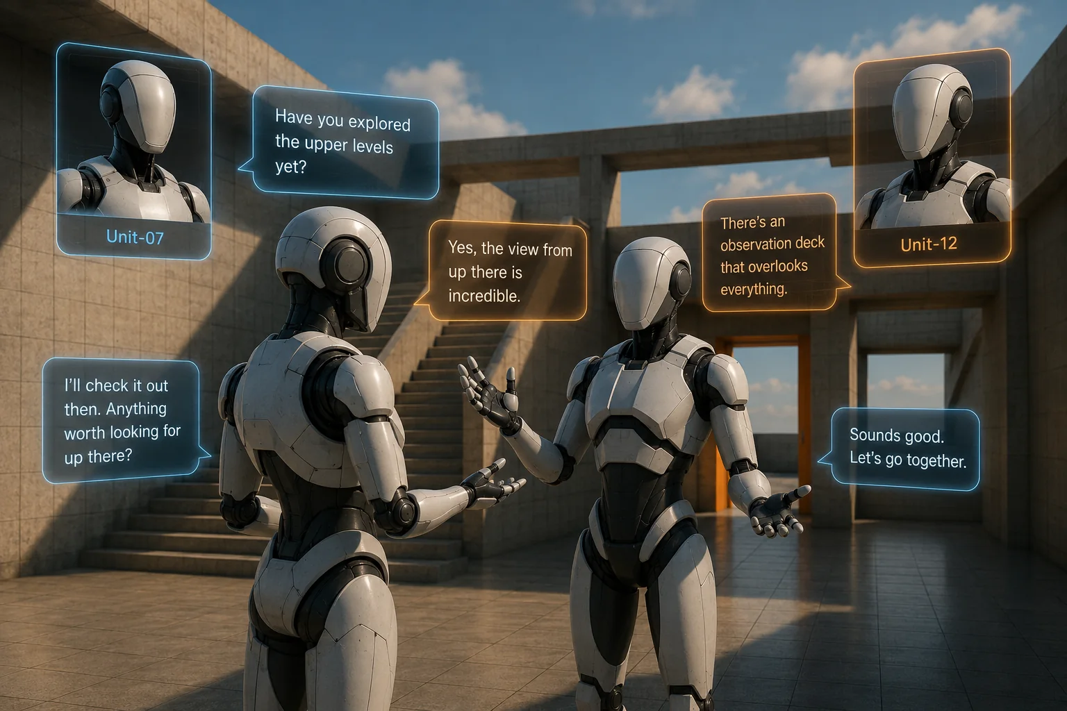 Dialogue displayed in a Unity game