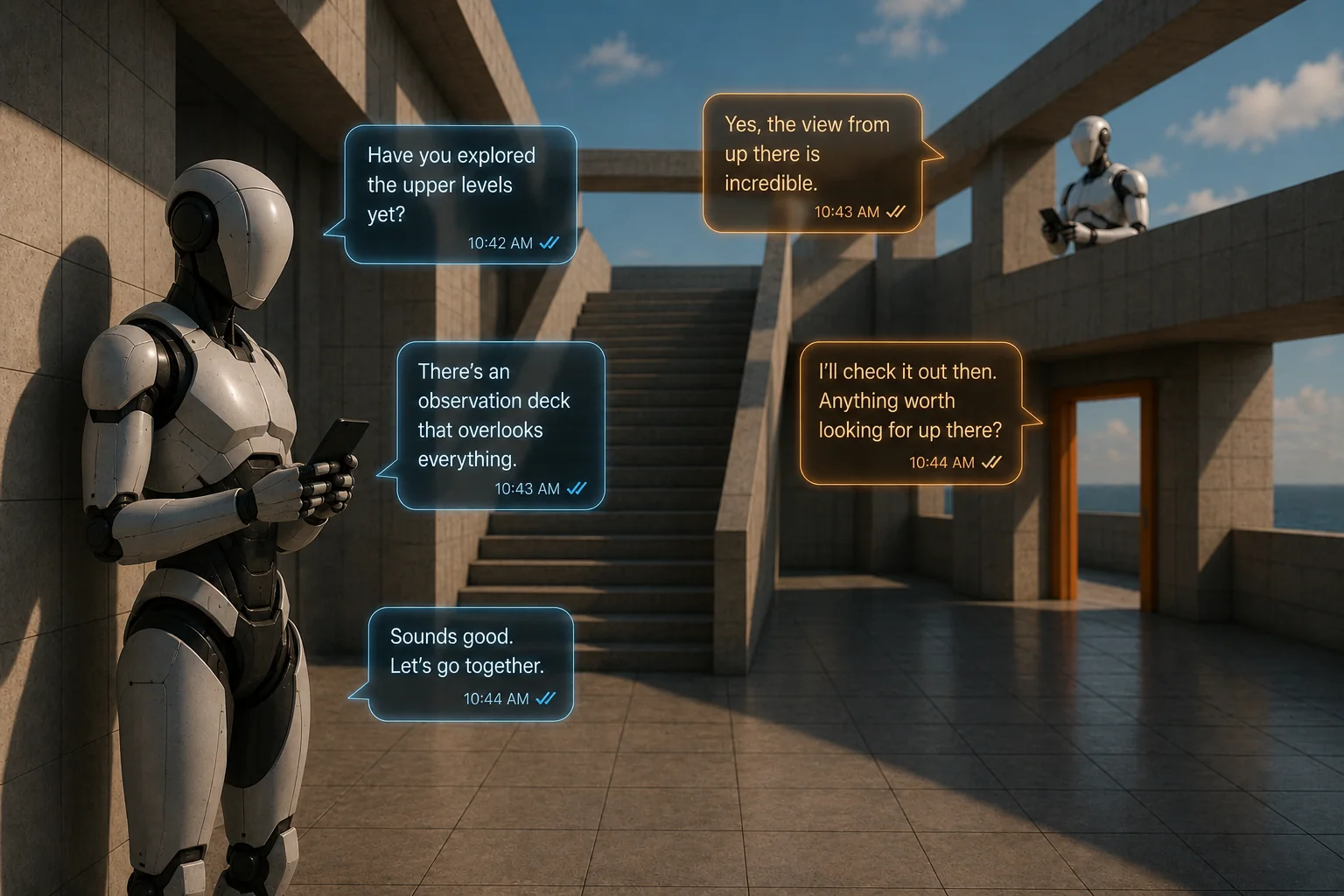 Text conversation example